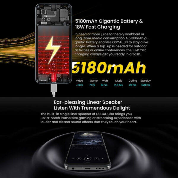 Blackview OSCAL C80, 8GB+128GB, 50MP Kamera – Bild 7