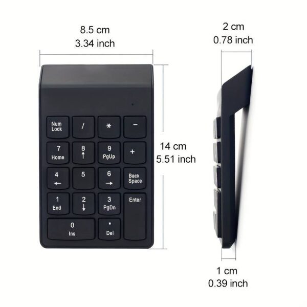 Numerische Mini USB Zahlen zusatz Tastatur, Kabelgebunden – Bild 2
