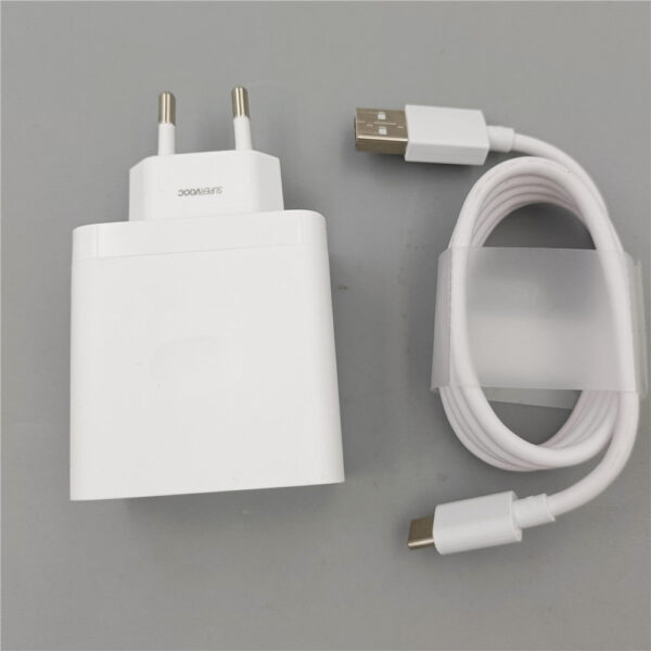 Original Schnellladegerät 67W mit USB-C Kabel für Oppo Find N2 Flip Super Vooc – Bild 2