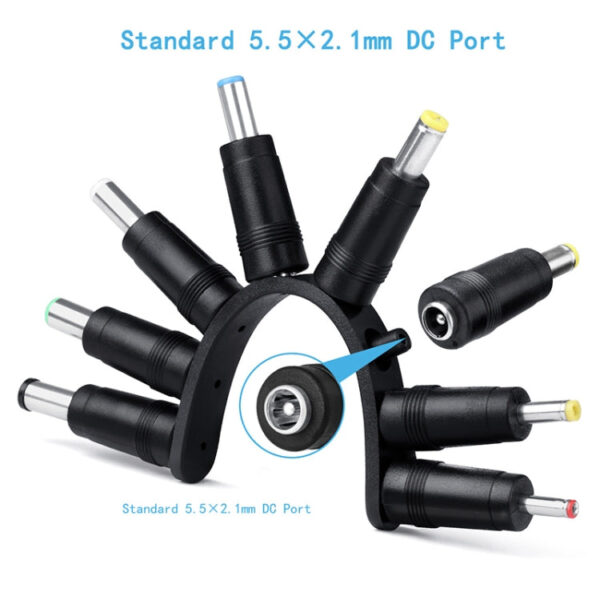 12 in 1 DC-Netzkabel USB-Multifunktionsaustausch-Stecker USB-Ladekabel (schwarz) – Bild 3