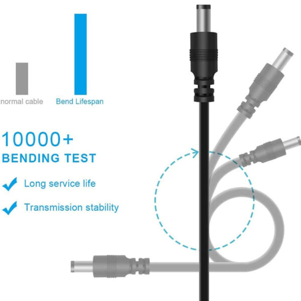 12 in 1 DC-Netzkabel USB-Multifunktionsaustausch-Stecker USB-Ladekabel (schwarz) – Bild 4
