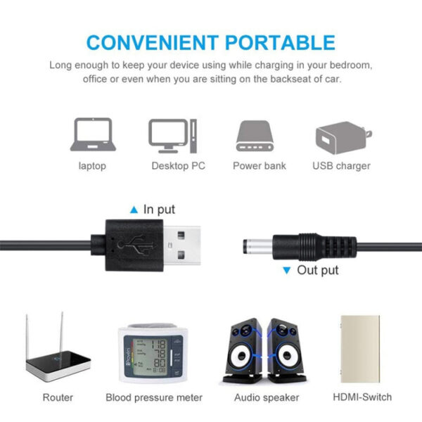 12 in 1 DC-Netzkabel USB-Multifunktionsaustausch-Stecker USB-Ladekabel (schwarz) – Bild 6