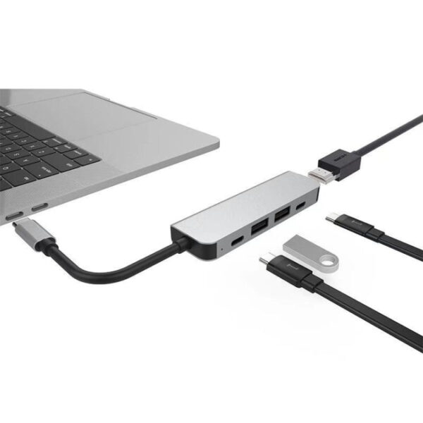 5 in 1 HDMI + USB x 2 + PD x 2 auf USB-C / Typ-C HUB-Adapter – Bild 3