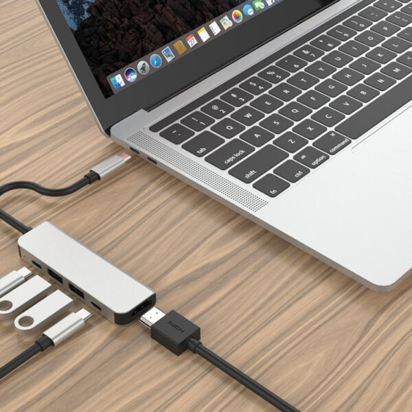5 in 1 HDMI + USB x 2 + PD x 2 auf USB-C / Typ-C HUB-Adapter – Bild 5