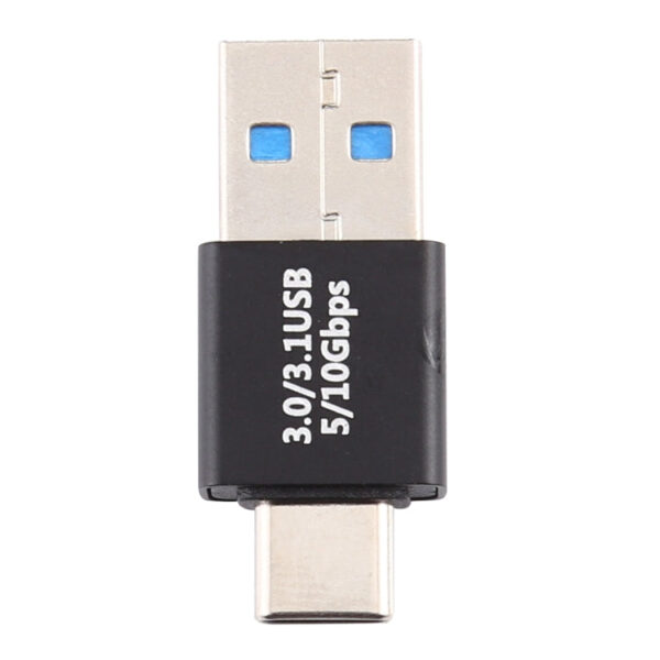 Typ-C / USB-C-Stecker auf USB 3.0-Stecker, Adapter aus Aluminiumlegierung (schwarz) – Bild 4