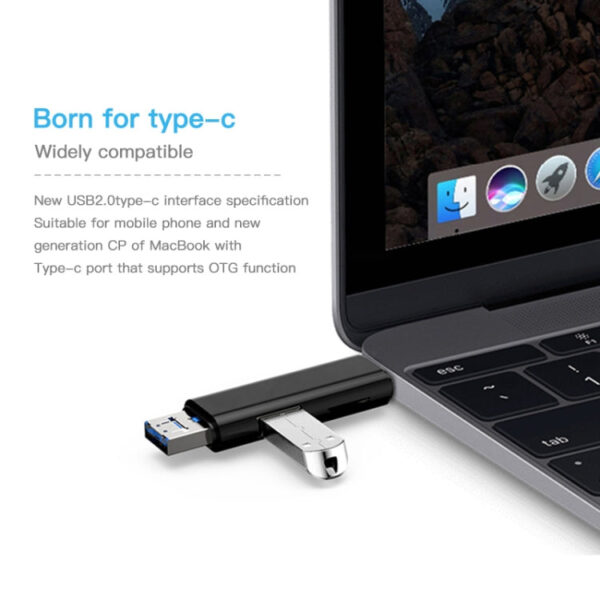 KUULAA KL-O08 5-in-1-Multifunktions-Kartenleser vom Typ C / USB-C, unterstützt Micro-USB / TF-Karte – Bild 10