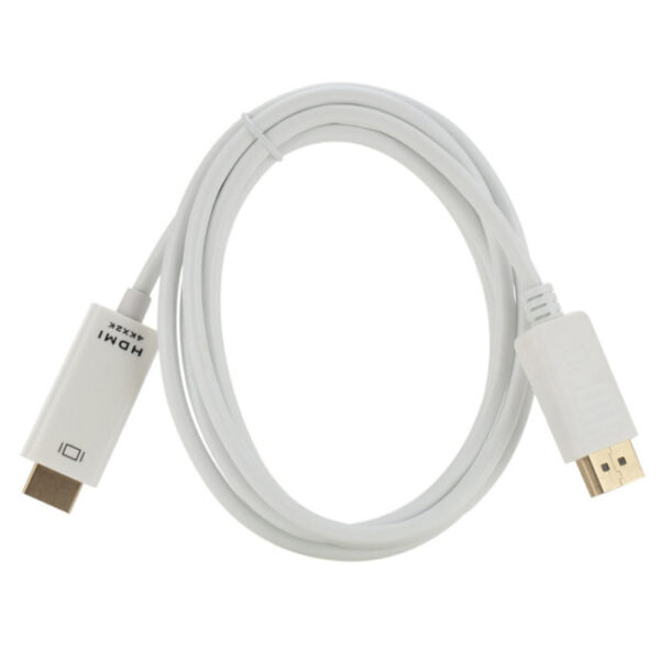 4K x 2K DP (Displayport ) zu HDMI Konverter Kabel, Kabellänge: 1,8 m (weiß) – Bild 4
