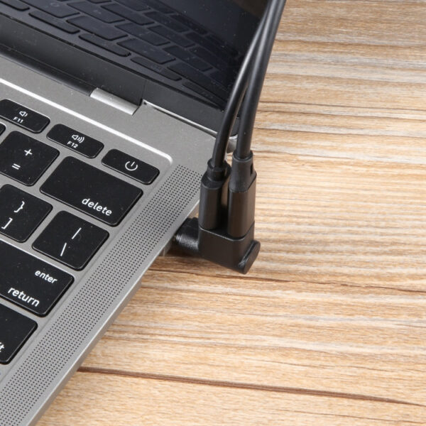 USB-C/Typ-C-Stecker auf Dual-Typ-C-Buchse, 90-Grad-Winkeladapter – Bild 5
