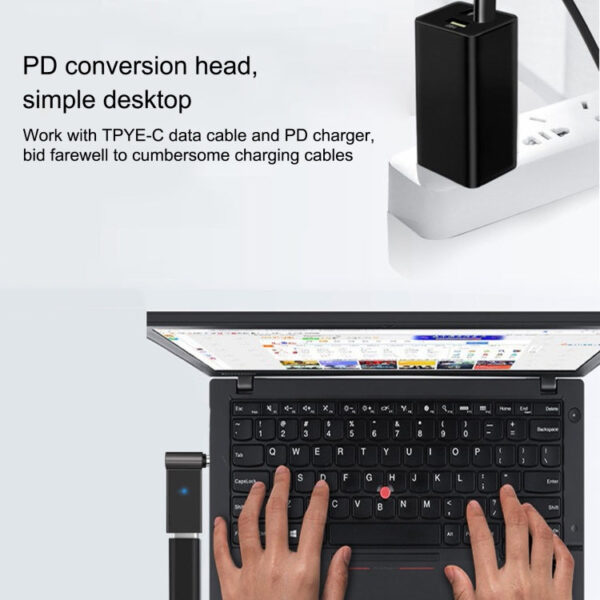 100W USB-C / Typ-C-Buchse für DC 4.5x3.0mm Computerladadapter für HP – Bild 5