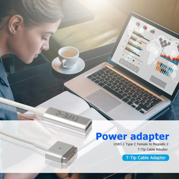 5-poliger MagSafe 2 / 1 (T-förmig) an USB-C / Typ C PD-Ladeadapter – Bild 7