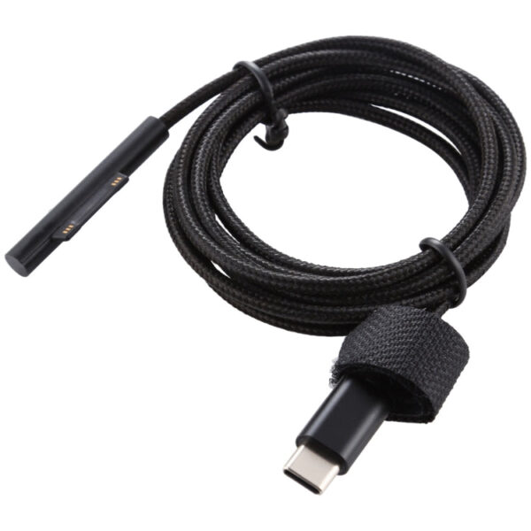 USB-C / Typ C bis 6-poliges Nylon-Steckerkabel für Microsoft Surface Pro 3/4/5/6 Laptop-Adapter, Kabellänge: 1,5 m – Bild 4
