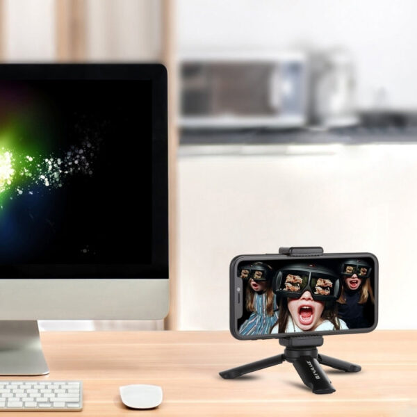 PULUZ Mini-Kunststoffstativ + Universal-Telefonklemmhalterung – Bild 6