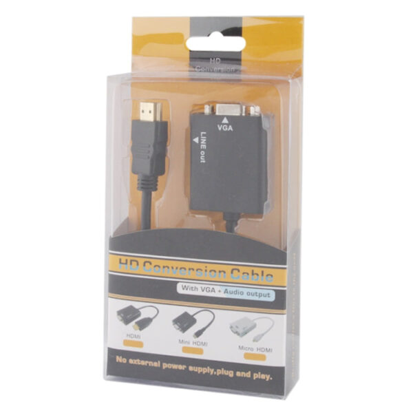 HDMI zu VGA & Audio HD Konvertierungsadapterkabel Dr – Bild 7