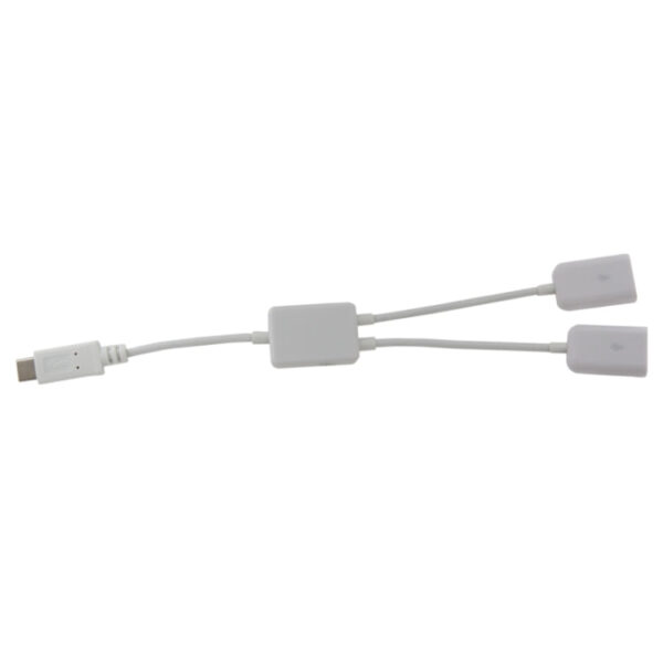 21 cm 2 in 1 USB-C / Typ C 3.1 zu USB 2.0 Datenkabel (Schwarz) – Bild 3
