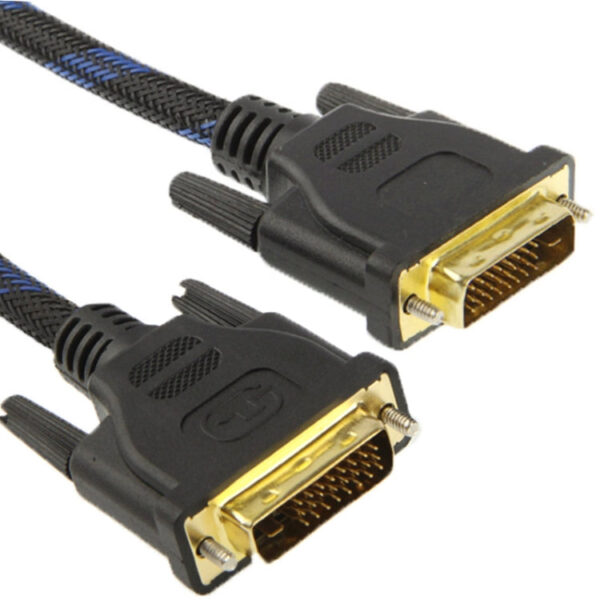 DVI-D Dual Link 24 + 1-poliges M / M-Videokabel mit Nylonnetz, Länge: 5 m
