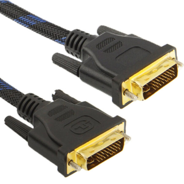 DVI-I Dual Link 24 + 5-poliges M / M-Videokabel mit Nylonnetz, Länge: 5 m