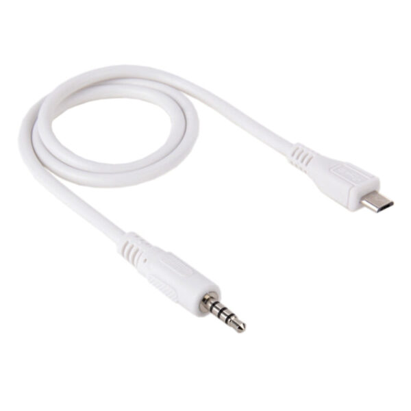 3,5 mm Stecker auf Micro USB Stecker Audio AUX-Kabel, Länge: ca. 50 cm – Bild 3