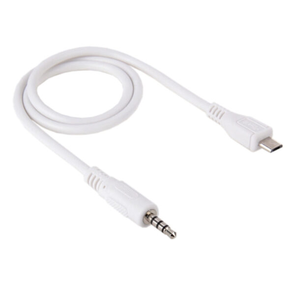 3,5 mm Stecker auf Micro USB Stecker Audio AUX-Kabel, Länge: ca. 50 cm
