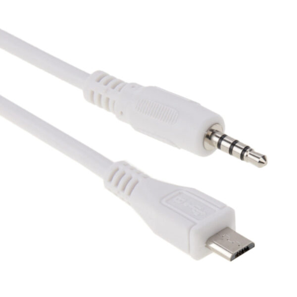 3,5 mm Stecker auf Micro USB Stecker Audio AUX-Kabel, Länge: ca. 50 cm – Bild 2