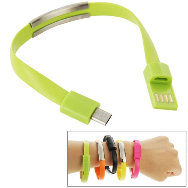 Wearable Bracelet Sync Data Ladekabel MicroUSB Grün