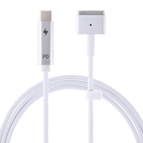 85 W 5-poliges MagSafe 2 (T-förmig) an USB-C / Typ C PD-Ladekabel (weiß) – Bild 2
