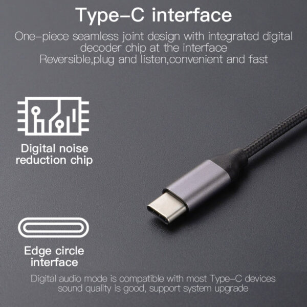 KUULAA KL-O09 Typ-C / USB-C auf 3,5 mm AUX-Audioadapterkabel, Länge: 100 cm – Bild 7