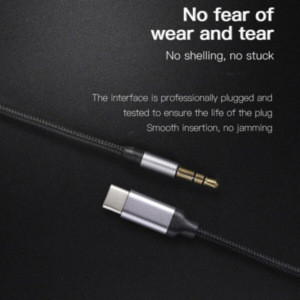 KUULAA KL-O09 Typ-C / USB-C auf 3,5 mm AUX-Audioadapterkabel, Länge: 100 cm – Bild 10