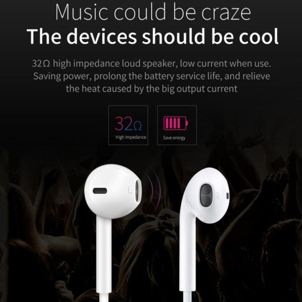 1,2 m 3,5 mm Stecker Kabelsteuerung In-Ear-Kopfhörer (weiß) – Bild 8