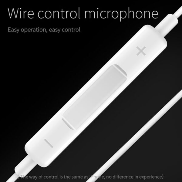 1,2 m 3,5 mm Stecker Kabelsteuerung In-Ear-Kopfhörer (weiß) – Bild 9