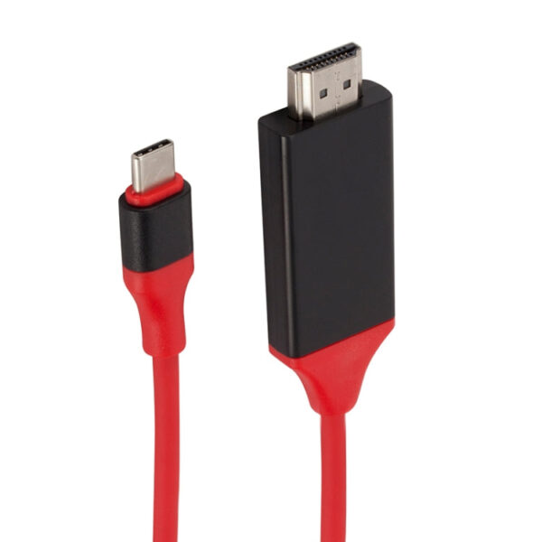 USB-C / Typ C 3.1 bis 4K HD HDMI Kunststoff-Videokabel, Länge: 2 m – Bild 2