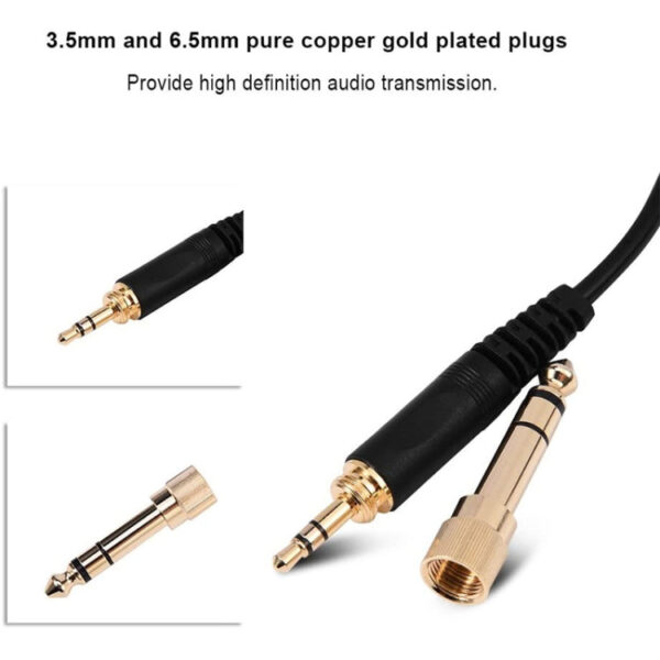 Für Sennheiser HD25 / HD560 / HD540 / HD430 / HD250 Kopfhörer-Federkabel, Kabellänge: 1,5m-5m – Bild 2