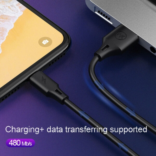 WK WDC-092 3M 2.4A Micro USB-Daten Sync-Ladekabel (weiß) – Bild 5