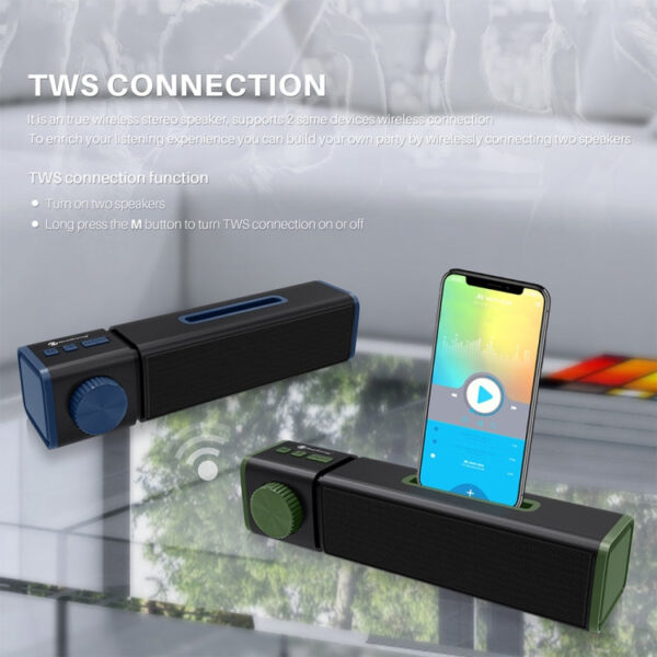 Wireless Stereo Bluetooth-Lautsprecher NR4023 TWS – Bild 5