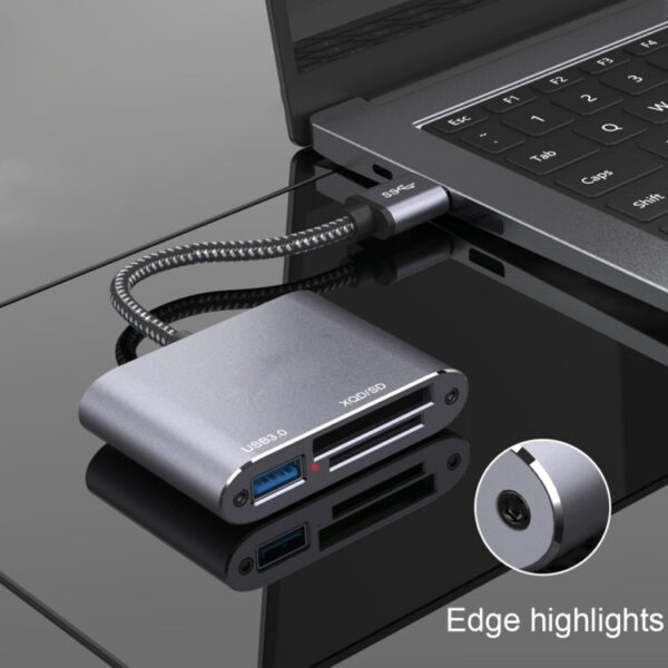 3 in 1 USB3.0 an USB / XQD / SD-Kartenleser – Bild 6