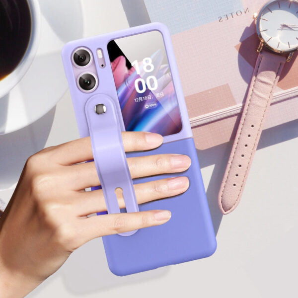 OPPO Find N2 Flip Folding Phone Case (Schwarz + Dunkelblau) – Bild 4