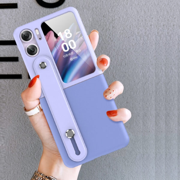 OPPO Find N2 Flip Folding Phone Case (Schwarz + Dunkelblau) – Bild 5