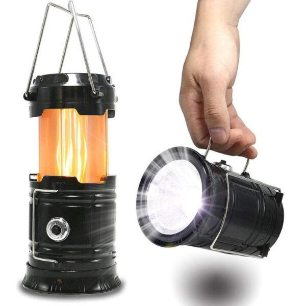 Outdoor Camping Zelt Licht tragbare Laterne Flammenlampe – Bild 3