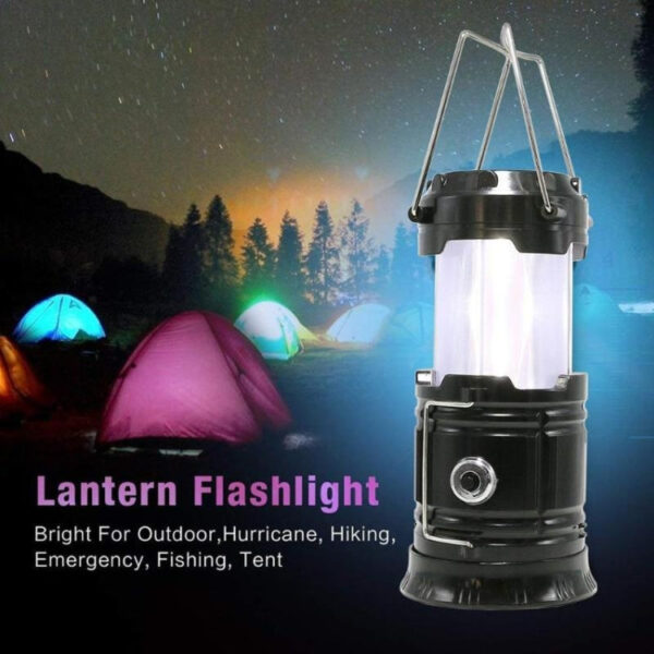 Outdoor Camping Zelt Licht tragbare Laterne Flammenlampe – Bild 7