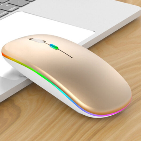6 Farben Bluetooth Wireless Dual Mode Maus Weiss oder Gold – Bild 9