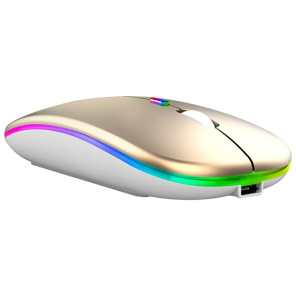 6 Farben Bluetooth Wireless Dual Mode Maus Weiss oder Gold – Bild 8