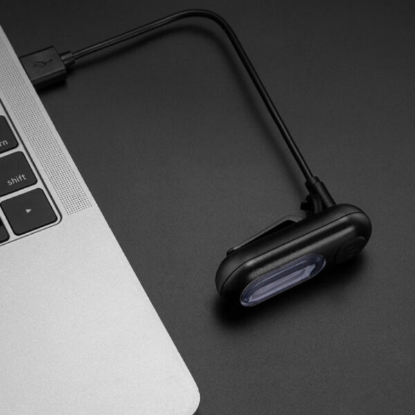 USB Wiederaufladbares Rücklicht Mountainbike Nacht WARNUNG LED-Licht, Farbe: 6005 Rotes blaues Licht – Bild 5