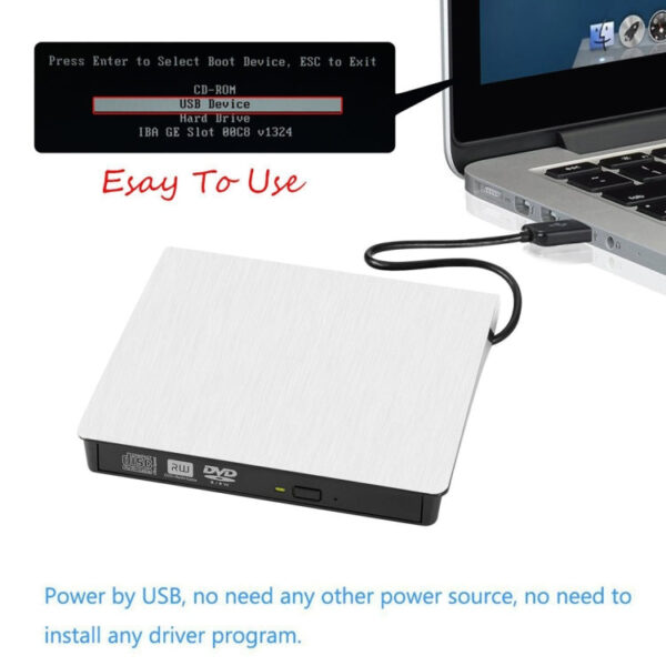 USB 3.0 POP-UP Externes DVD-RW DVD/CD Laufwerk – Bild 5