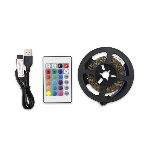 5M LED-Lichtstreifen 16 Farbfernbedienung RGB-Lichtgurt USB-Symphonie Neon – Bild 2