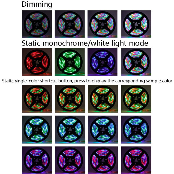 5M LED-Lichtstreifen 16 Farbfernbedienung RGB-Lichtgurt USB-Symphonie Neon – Bild 3