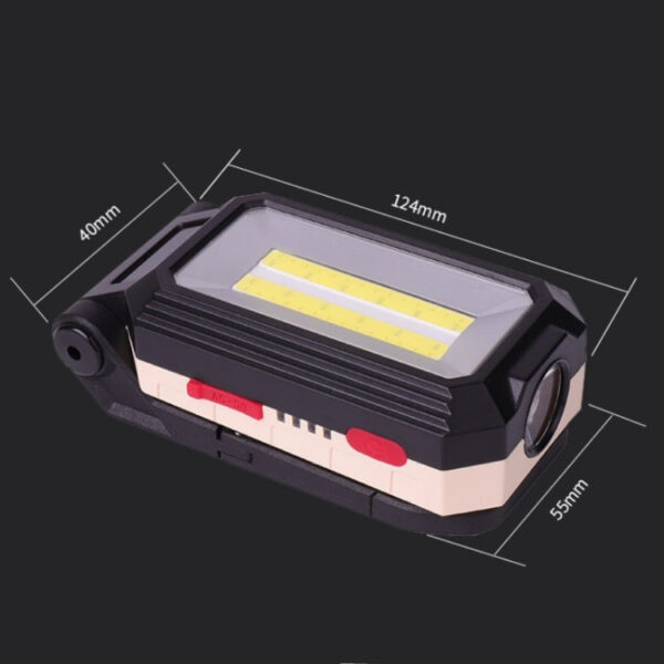 Autoinspektion Arbeitslicht USB-Lade-LED-Faltkampierlampe mit Haken + Magnet – Bild 2