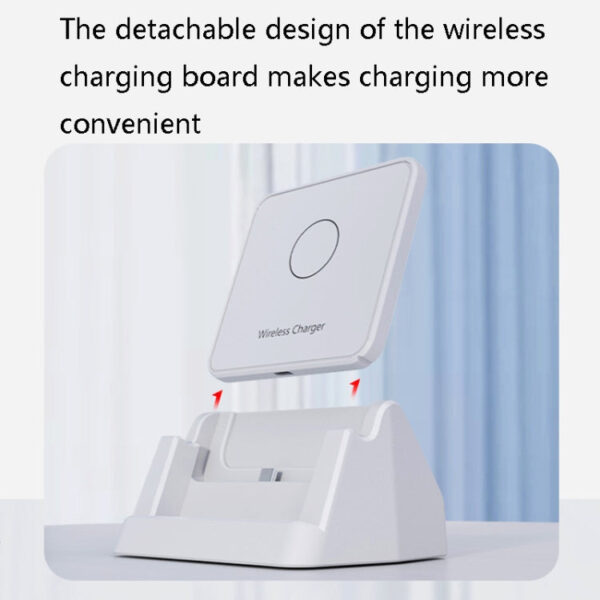 15W Wireless Ladegerät für iPhones & Android Geräte. inkl. Adapter USB-C/Lightning/MicroUSB – Bild 5
