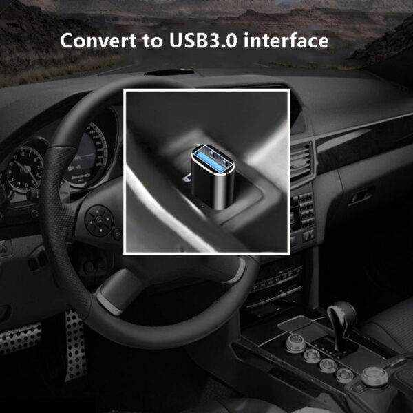USB 3.0 Buchse zu USB-C / Typ-C-OTG-Adapter (Grau) – Bild 4