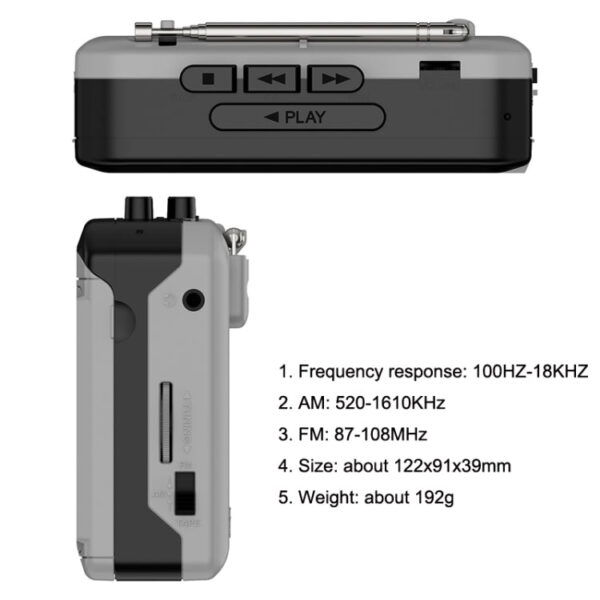 Walkman Kassetten Player mit FM Radio – Bild 4