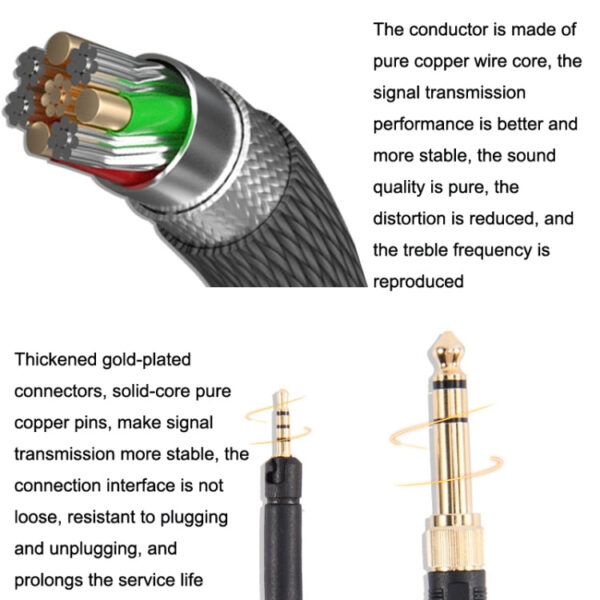 Für Sennheiser HD598 / HD558 / HD518 / HD595 Kopfhörerfederkabel, Kabellänge: 1,4 m-3m – Bild 3