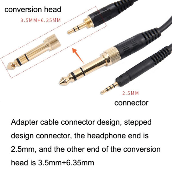 Für Sennheiser HD598 / HD558 / HD518 / HD595 Kopfhörerfederkabel, Kabellänge: 1,4 m-3m – Bild 4